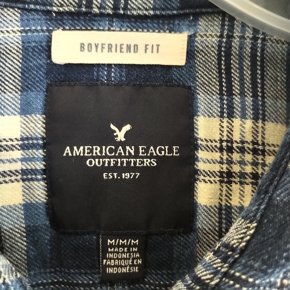 American Eagle Outfitters Boyfriend Fit Flannel Size M - Picture 8 of 10